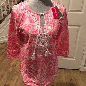 Lilly Pulitzer Holly Top Pink Pout Medium NWT